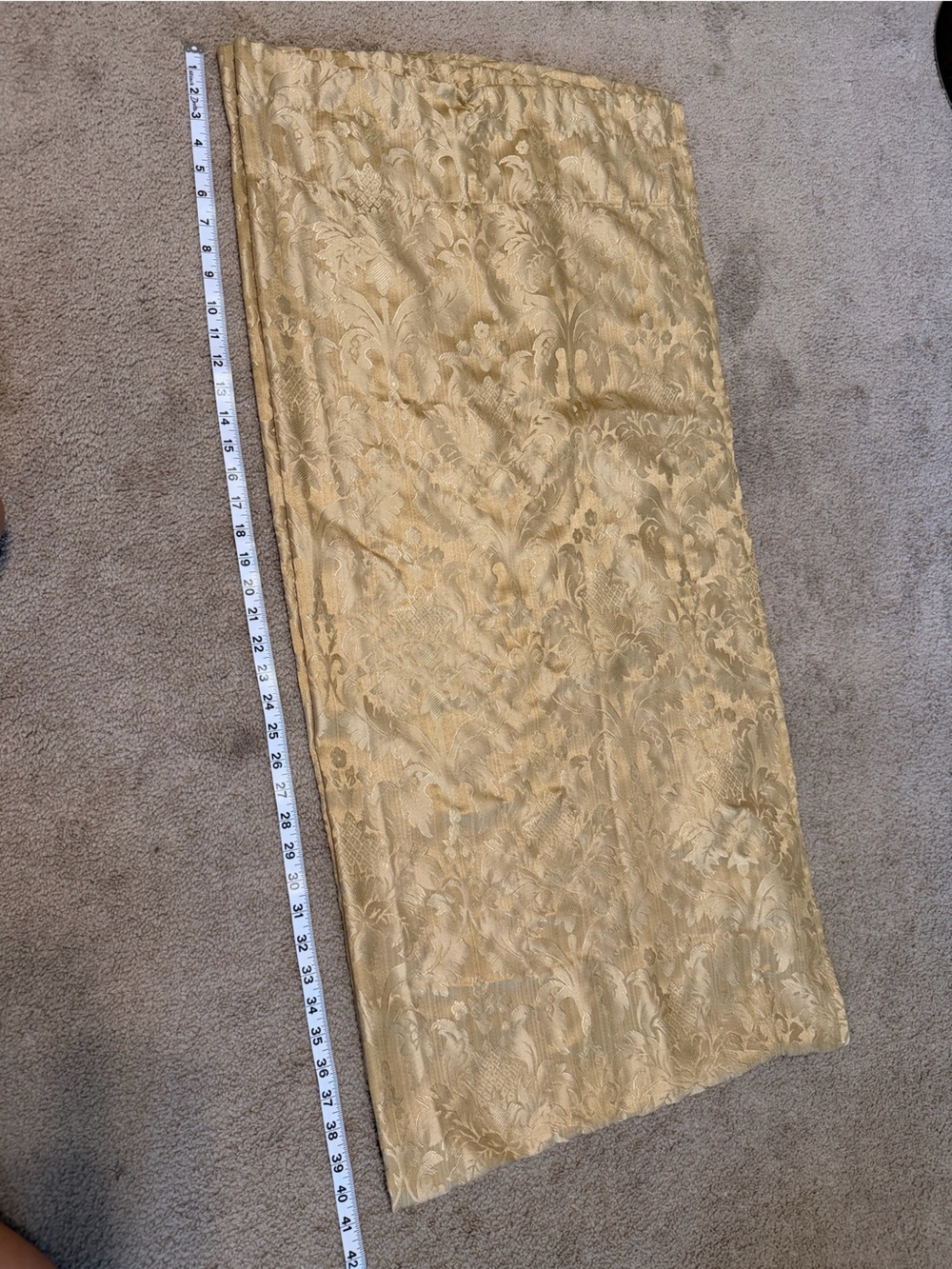 Elegant Gold Jacquard Curtain Panel